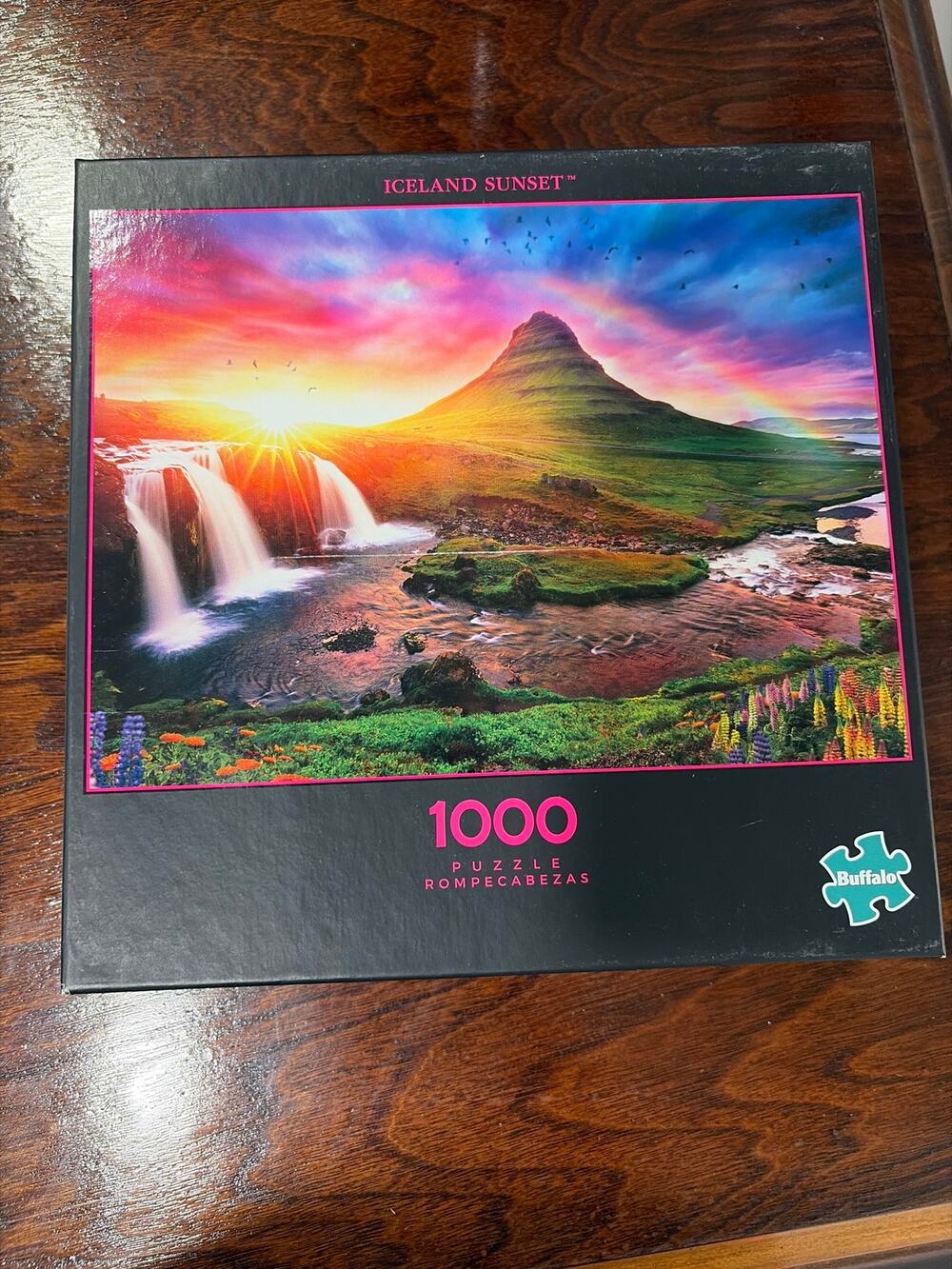 Buffalo Iceland Sunset 1000 jigsaw puzzle